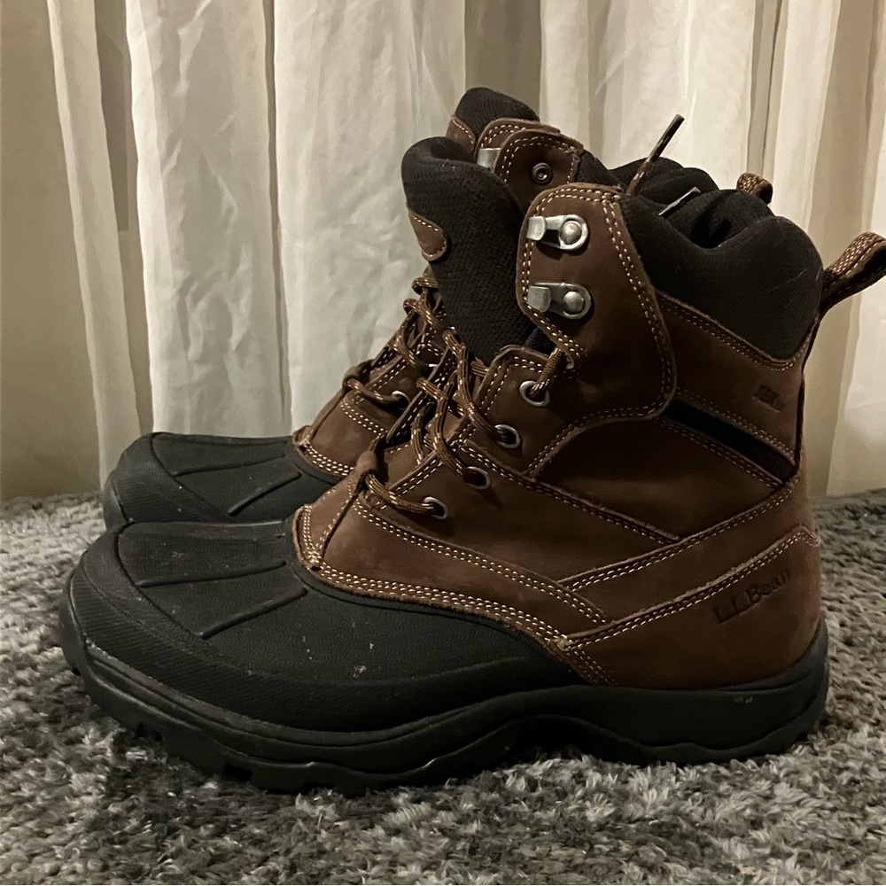 MEN'S  L.L. BEAN 2.5 TEK WINTER WATERPROOF DUCK TOE BOOTS SZ.‎ 10 M *LIKE NEW*